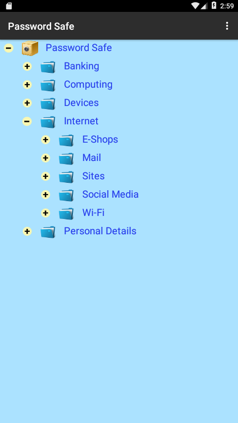 Password Safe Screen 2.