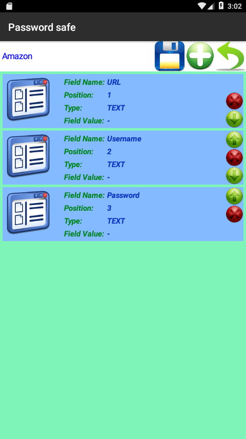 Password Safe Screen 4.