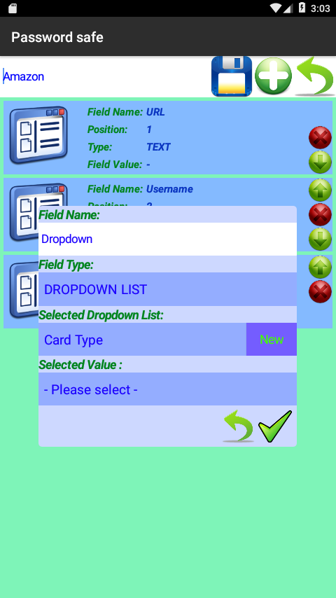 Password Safe Screen 5.